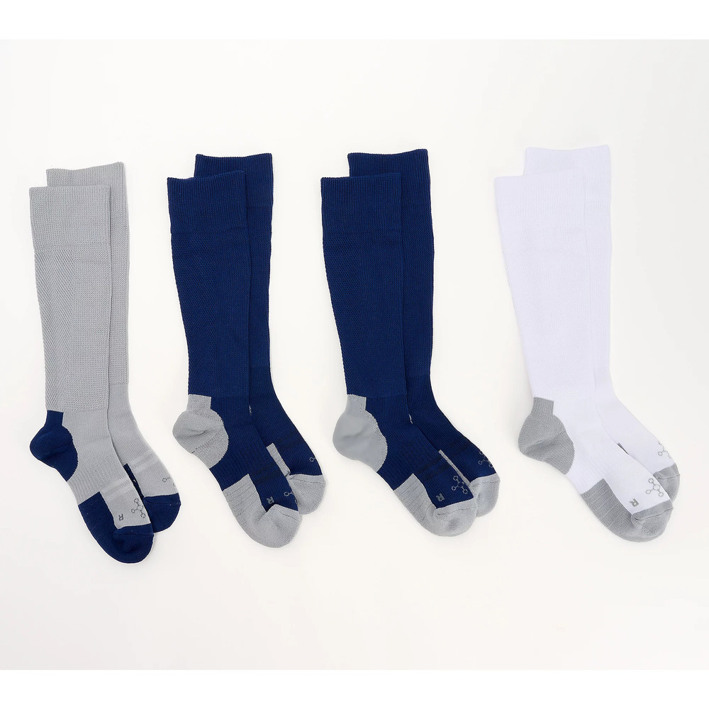 4 Pack Tommie Copper Navy 4 Pack ErgoFit WOTC Compression Socks - Medium